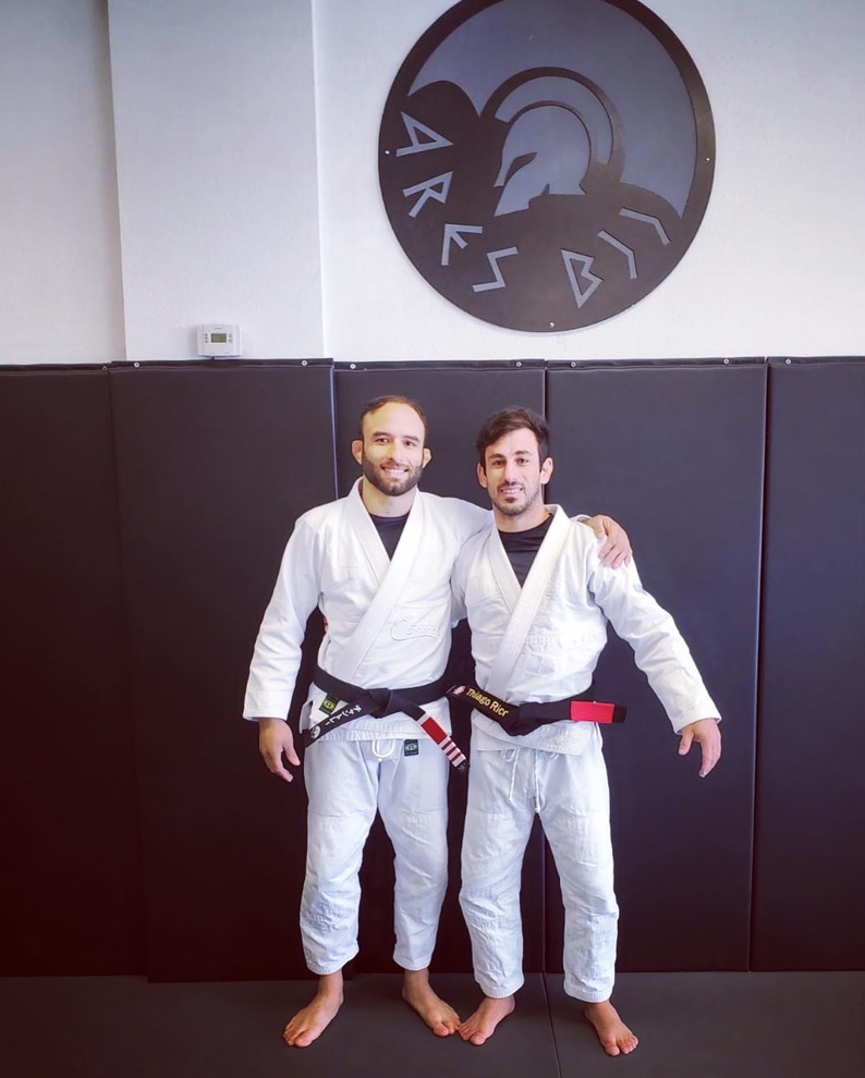 Thiago Ricci, Brazilian Jiu-Jitsu black belt and head coach at Makoto Jiu Jitsu Academy in Turlock, California, wearing his gi